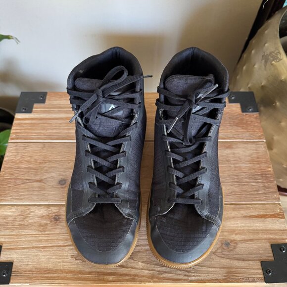 Flux Adapt High-Top Trainer Black Nylon Gum Sole Zero Drop Sneakers Size 8 - Picture 4 of 15